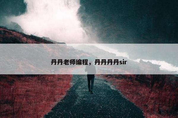丹丹老师编程，丹丹丹丹sir