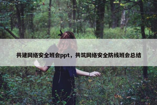 共建网络安全班会ppt，共筑网络安全防线班会总结