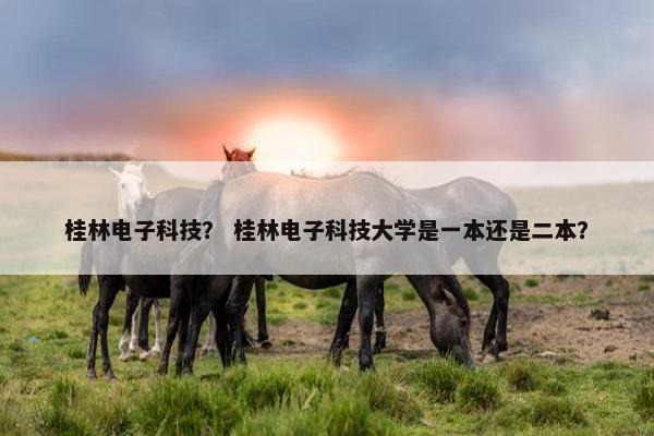 桂林电子科技？ 桂林电子科技大学是一本还是二本？