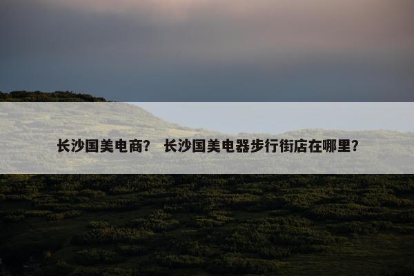 长沙国美电商？ 长沙国美电器步行街店在哪里？