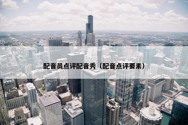 配音员点评配音秀（配音点评要素）
