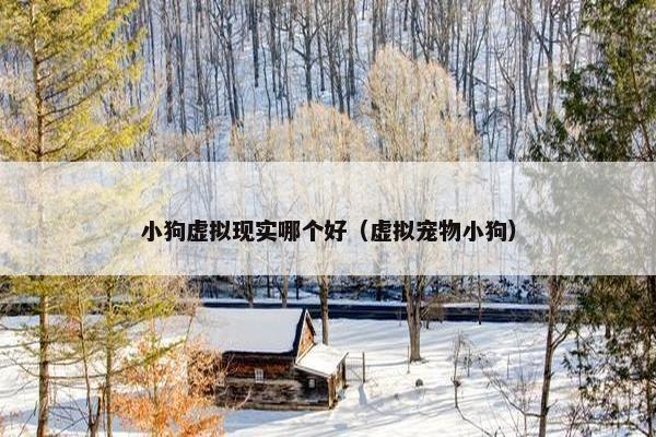 小狗虚拟现实哪个好（虚拟宠物小狗）