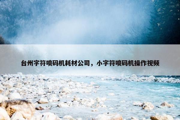 台州字符喷码机耗材公司，小字符喷码机操作视频
