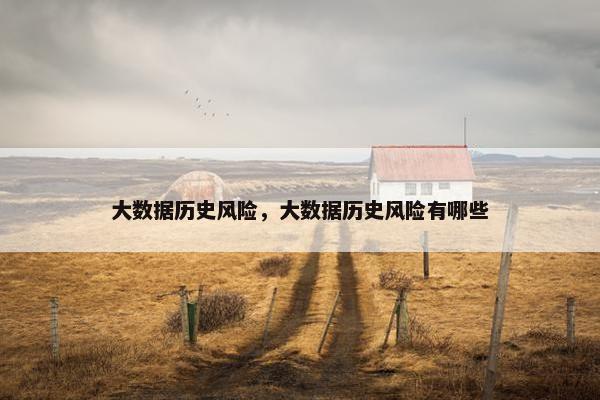 大数据历史风险，大数据历史风险有哪些