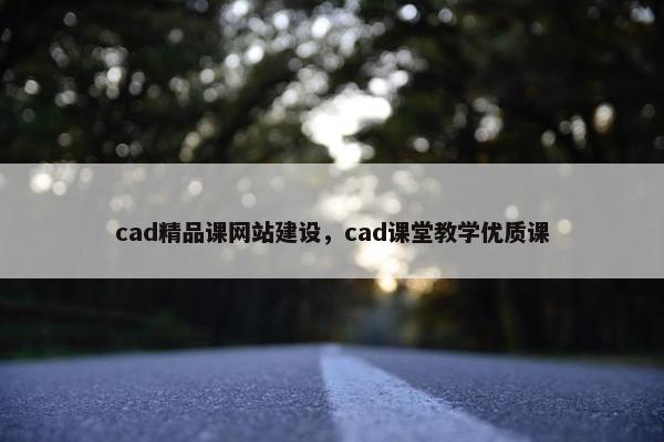 cad精品课网站建设，cad课堂教学优质课
