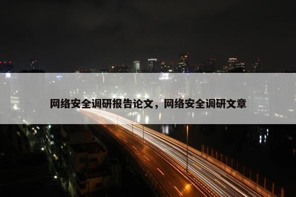 网络安全调研报告论文，网络安全调研文章