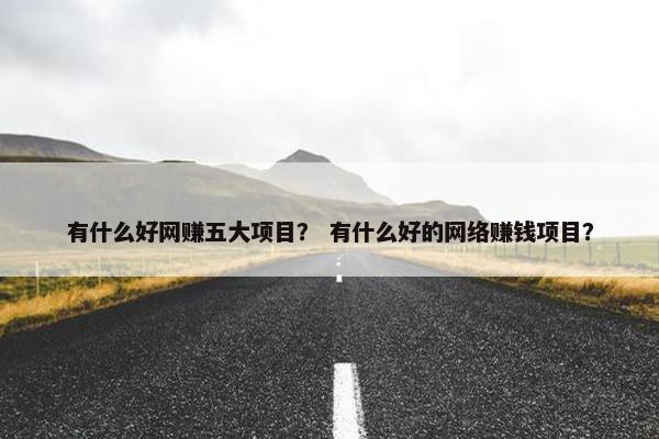 有什么好网赚五大项目？ 有什么好的网络赚钱项目？