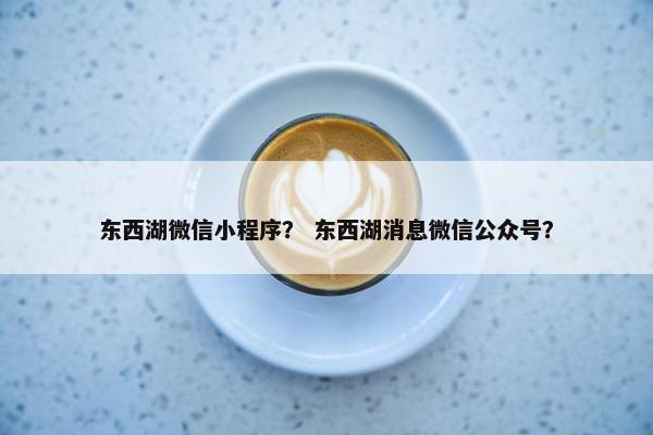 东西湖微信小程序？ 东西湖消息微信公众号？