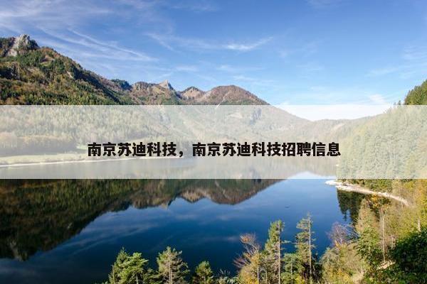 南京苏迪科技，南京苏迪科技招聘信息
