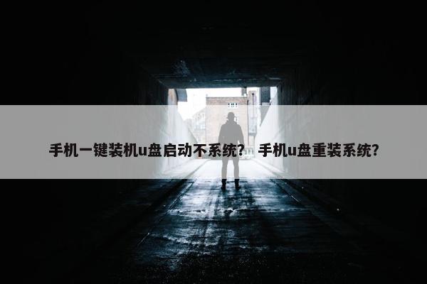 手机一键装机u盘启动不系统？ 手机u盘重装系统？