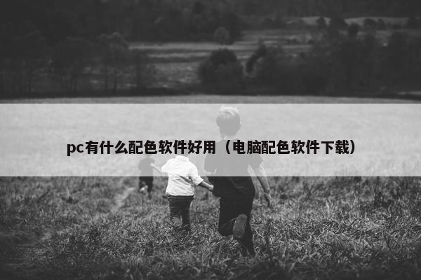 pc有什么配色软件好用（电脑配色软件下载）