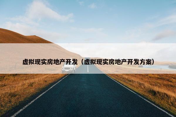 虚拟现实房地产开发（虚拟现实房地产开发方案）