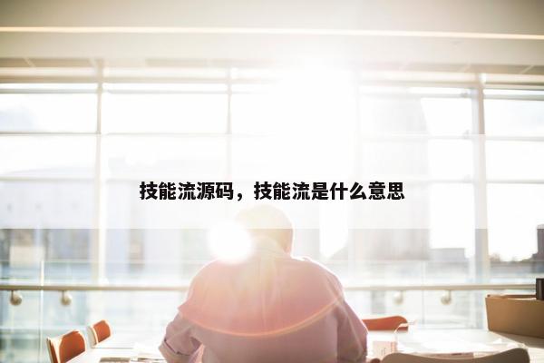 技能流源码，技能流是什么意思