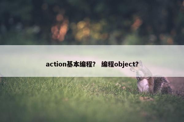 action基本编程？ 编程object？