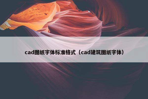 cad图纸字体标准格式（cad建筑图纸字体）