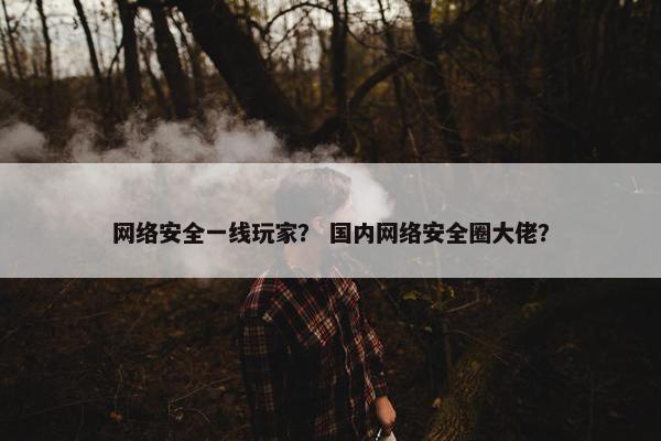 网络安全一线玩家？ 国内网络安全圈大佬？