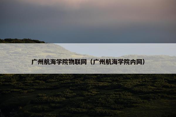 广州航海学院物联网（广州航海学院内网）