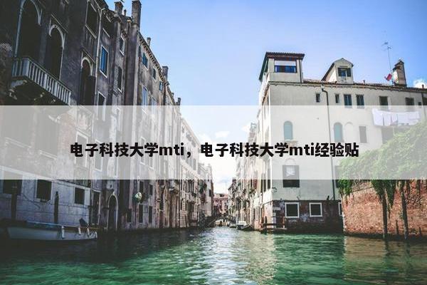 电子科技大学mti，电子科技大学mti经验贴
