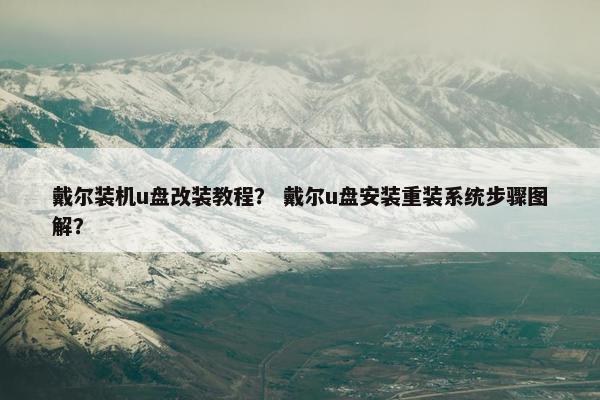 戴尔装机u盘改装教程？ 戴尔u盘安装重装系统步骤图解？