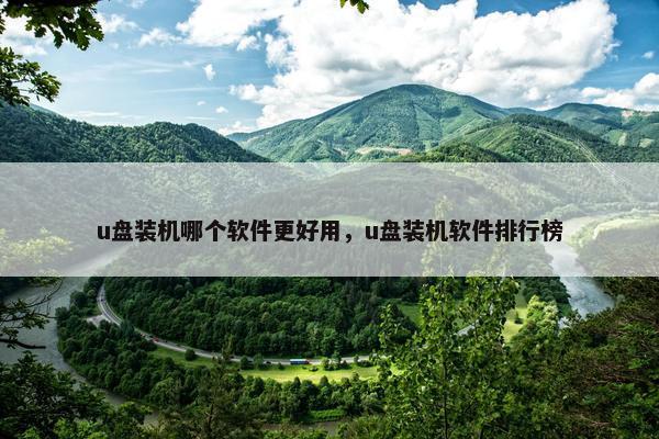 u盘装机哪个软件更好用，u盘装机软件排行榜