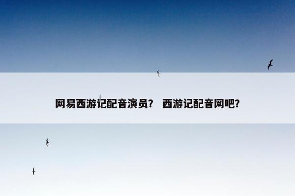 网易西游记配音演员？ 西游记配音网吧？