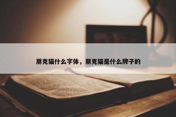 朋克猫什么字体，朋克猫是什么牌子的
