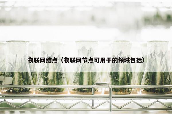 物联网结点（物联网节点可用于的领域包括）