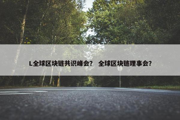 L全球区块链共识峰会？ 全球区块链理事会？