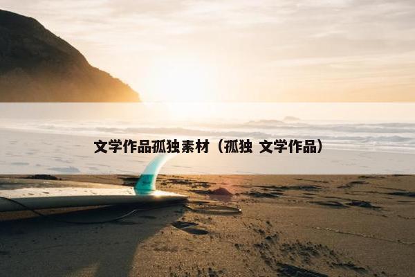 文学作品孤独素材（孤独 文学作品）
