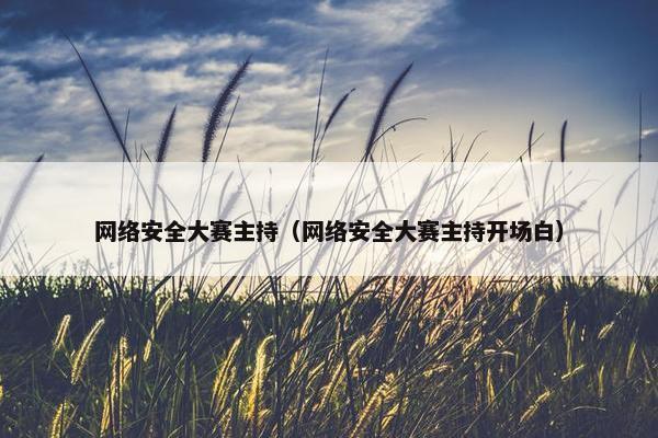 网络安全大赛主持（网络安全大赛主持开场白）