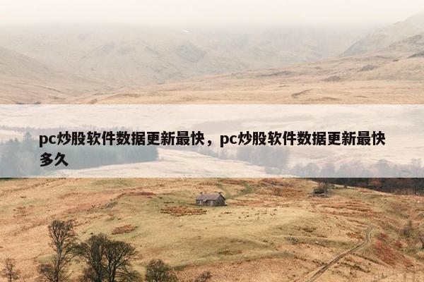 pc炒股软件数据更新最快，pc炒股软件数据更新最快多久