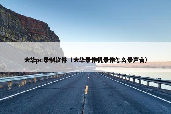 大华pc录制软件（大华录像机录像怎么录声音）