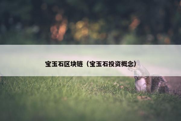 宝玉石区块链（宝玉石投资概念）