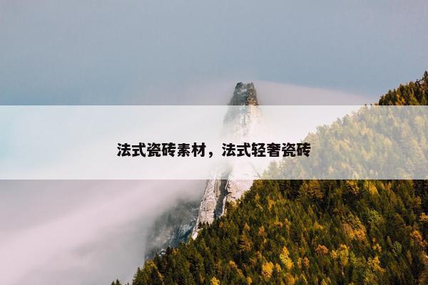 法式瓷砖素材，法式轻奢瓷砖