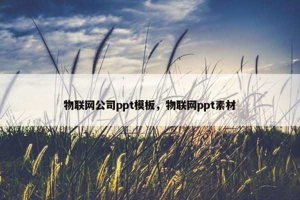 物联网公司ppt模板，物联网ppt素材