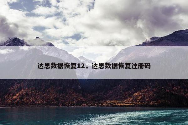 达思数据恢复12，达思数据恢复注册码