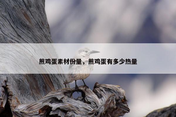 煎鸡蛋素材份量，煎鸡蛋有多少热量