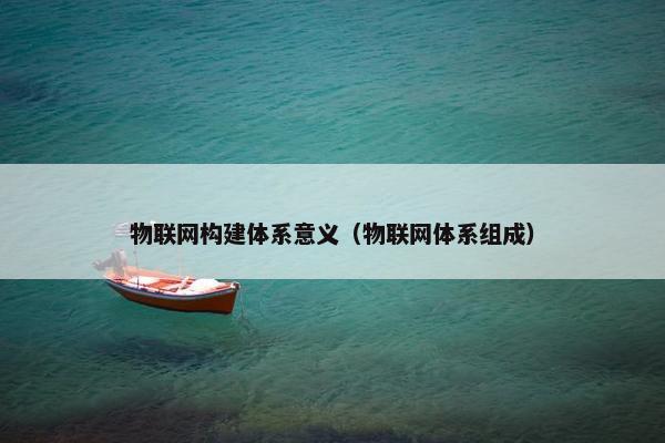 物联网构建体系意义（物联网体系组成）