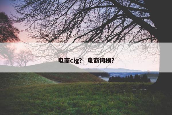 电商cig？ 电商词根？