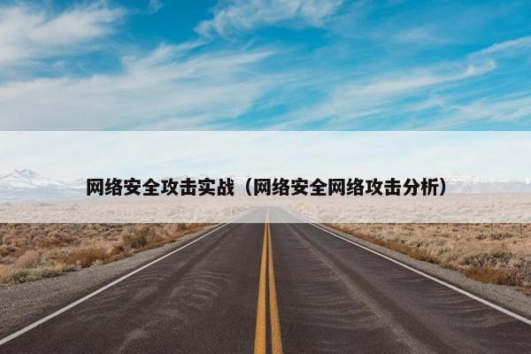 网络安全攻击实战（网络安全网络攻击分析）