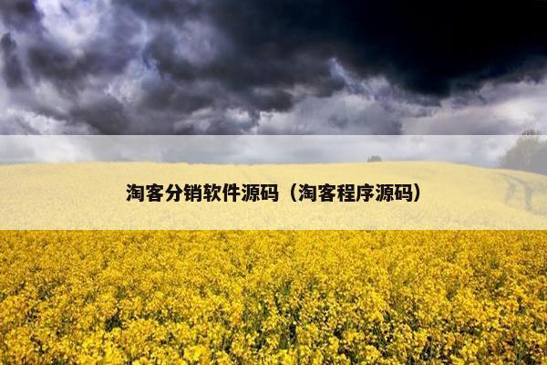 淘客分销软件源码（淘客程序源码）