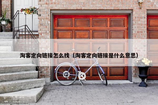 淘客定向链接怎么找（淘客定向链接是什么意思）