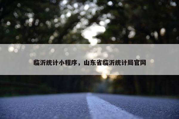临沂统计小程序，山东省临沂统计局官网