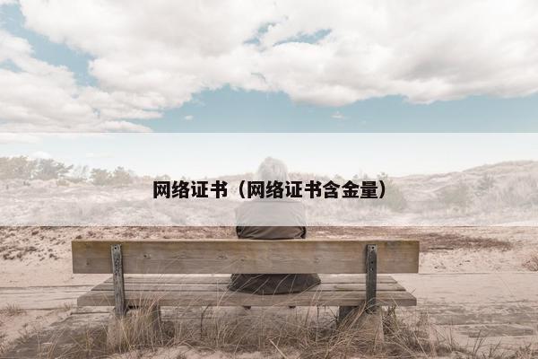 网络证书（网络证书含金量）
