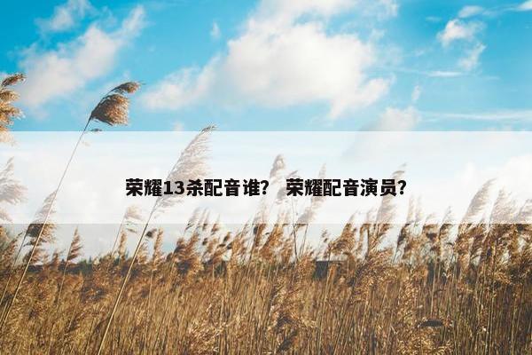 荣耀13杀配音谁？ 荣耀配音演员？