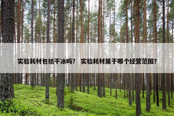 实验耗材包括干冰吗？ 实验耗材属于哪个经营范围？