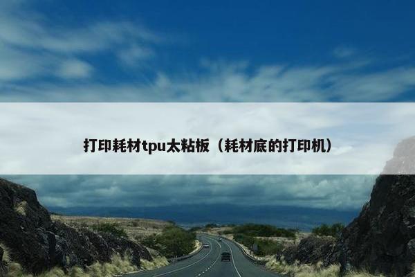 打印耗材tpu太粘板（耗材底的打印机）