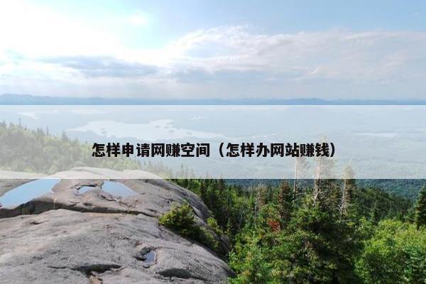 怎样申请网赚空间（怎样办网站赚钱）