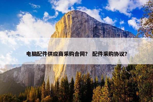电脑配件供应商采购合同？ 配件采购协议？