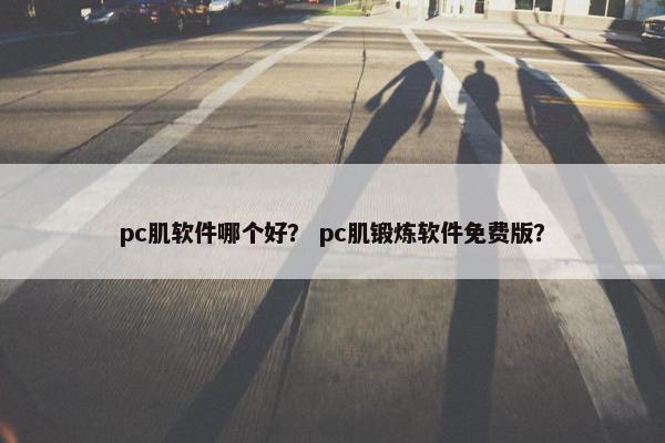 pc肌软件哪个好？ pc肌锻炼软件免费版？